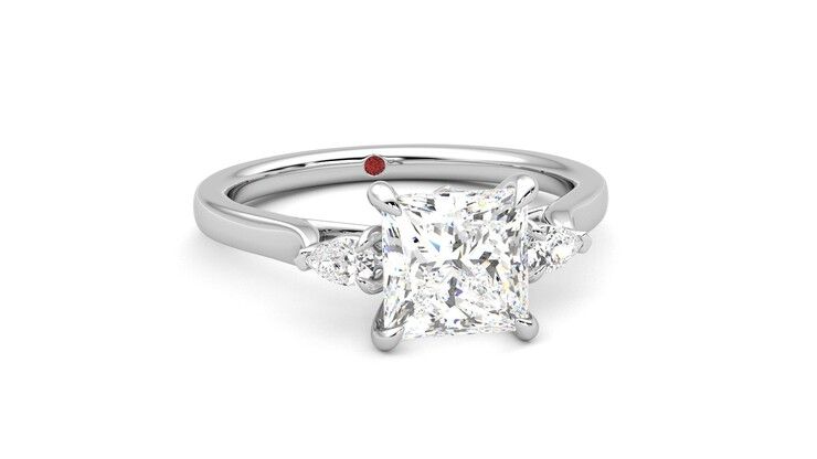 Taylor & Hart Faith Princess Engagement Ring 360 degree image 3