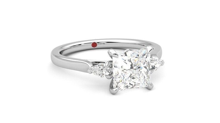 Taylor & Hart Faith Princess Engagement Ring 360 degree image 4