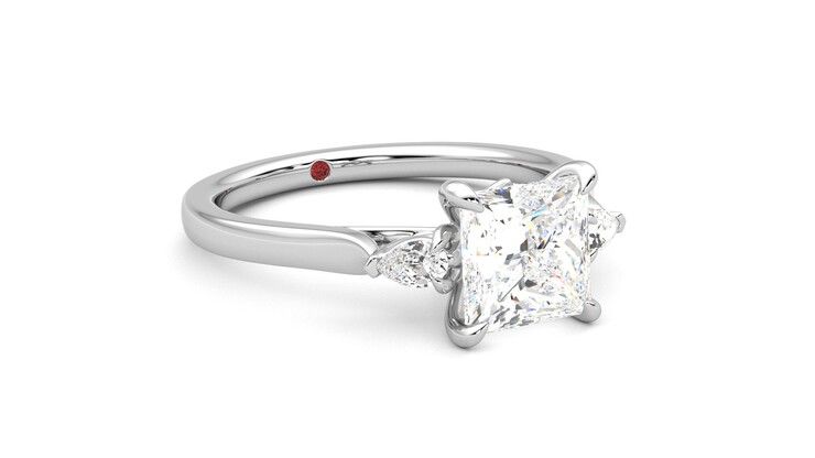 Taylor & Hart Faith Princess Engagement Ring 360 degree image 5