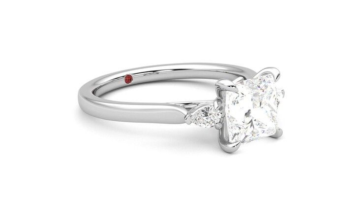 Taylor & Hart Faith Princess Engagement Ring 360 degree image 6