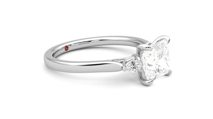 Taylor & Hart Faith Princess Engagement Ring 360 degree image 7