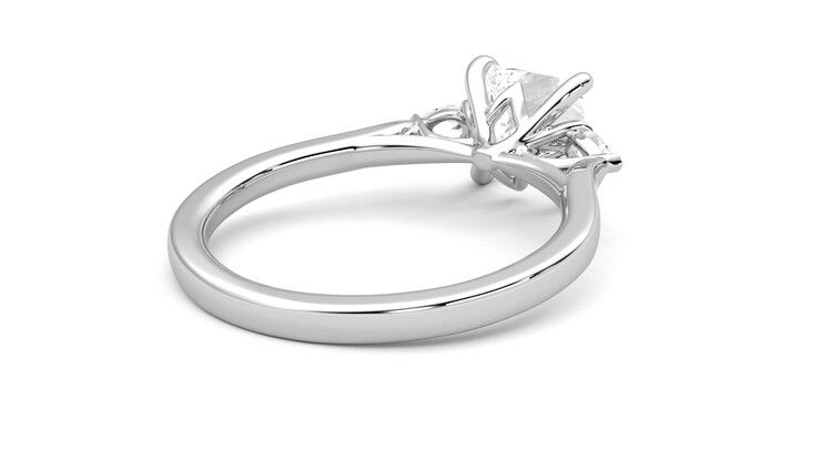 Taylor & Hart Faith Princess Engagement Ring 360 degree image 13