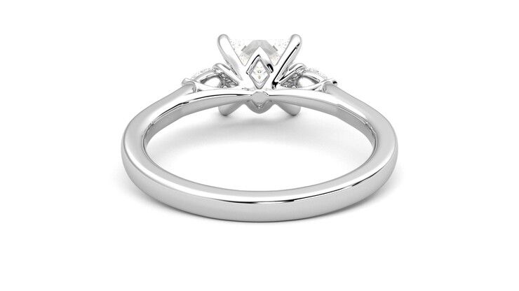 Taylor & Hart Faith Princess Engagement Ring 360 degree image 15