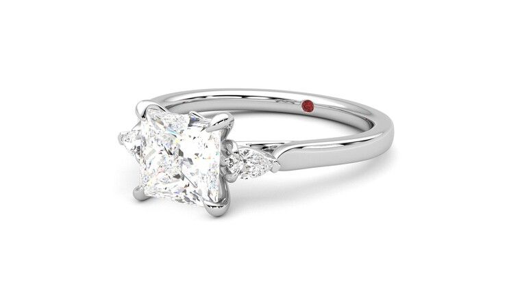 Taylor & Hart Faith Princess Engagement Ring 360 degree image 25