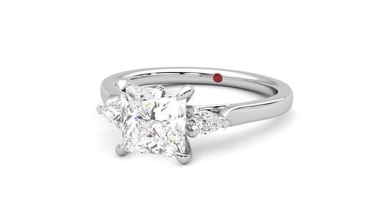 Taylor & Hart Faith Princess Engagement Ring 360 degree image 26