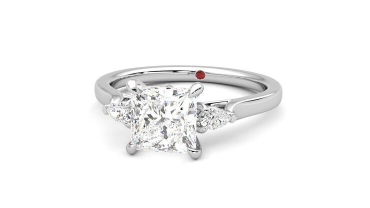 Taylor & Hart Faith Princess Engagement Ring 360 degree image 27