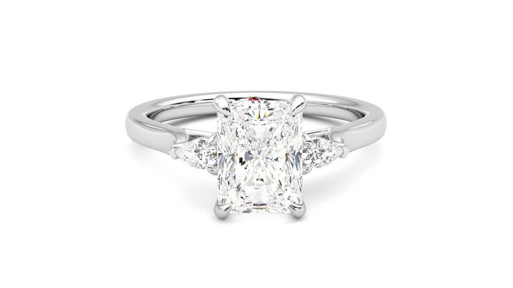 Taylor & Hart Faith Radiant Engagement Ring 360 degree image 1