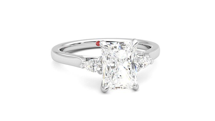 Taylor & Hart Faith Radiant Engagement Ring 360 degree image 3