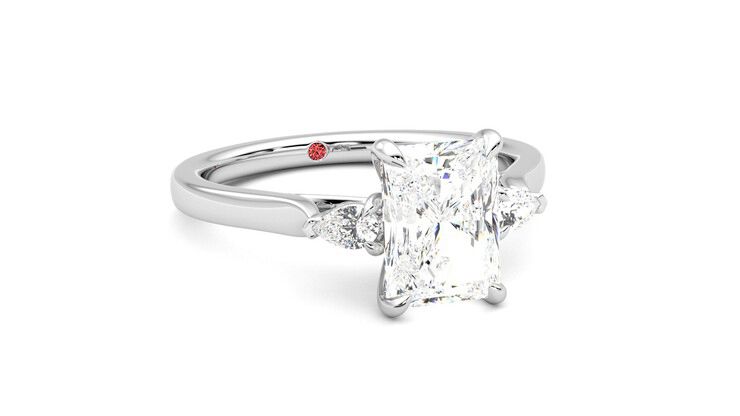 Taylor & Hart Faith Radiant Engagement Ring 360 degree image 4