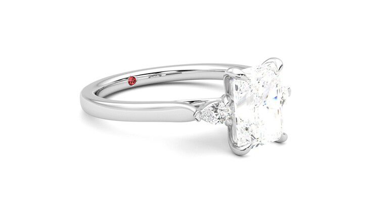 Taylor & Hart Faith Radiant Engagement Ring 360 degree image 6