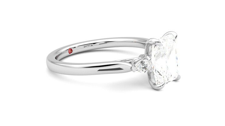 Taylor & Hart Faith Radiant Engagement Ring 360 degree image 7