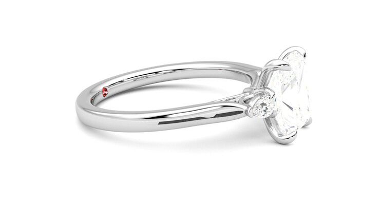 Taylor & Hart Faith Radiant Engagement Ring 360 degree image 8