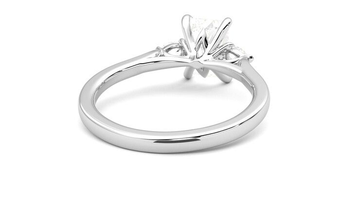 Taylor & Hart Faith Radiant Engagement Ring 360 degree image 14