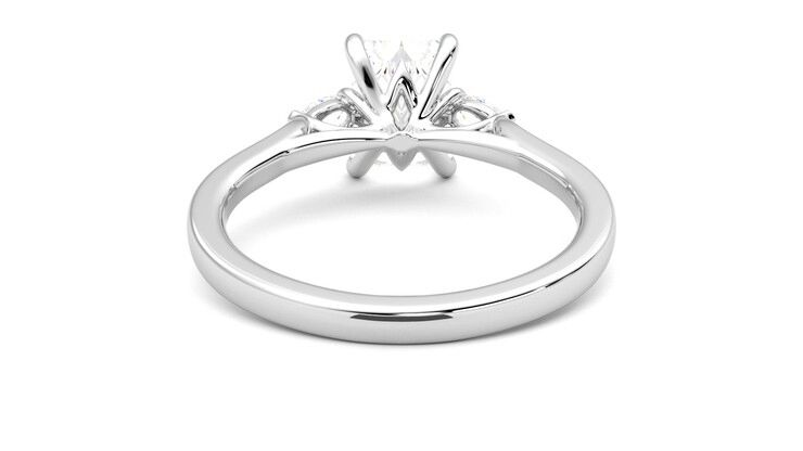 Taylor & Hart Faith Radiant Engagement Ring 360 degree image 15