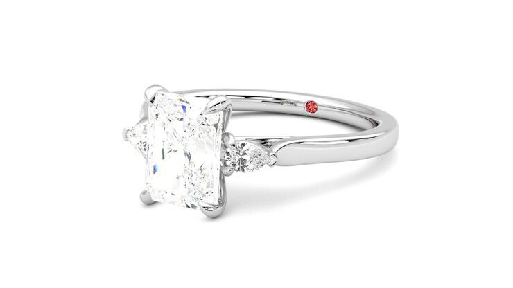 Taylor & Hart Faith Radiant Engagement Ring 360 degree image 25