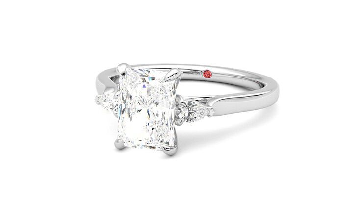 Taylor & Hart Faith Radiant Engagement Ring 360 degree image 26