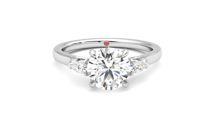 Taylor & Hart Faith Round Engagement Ring 360 degree image 1
