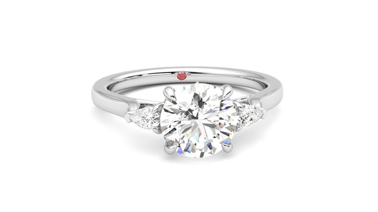 Taylor & Hart Faith Round Engagement Ring 360 degree image 2