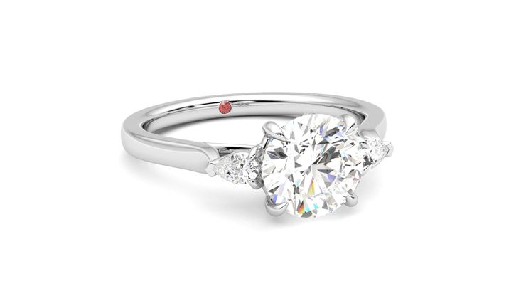 Taylor & Hart Faith Round Engagement Ring 360 degree image 4