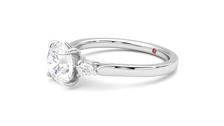 Taylor & Hart Faith Round Engagement Ring 360 degree image 23