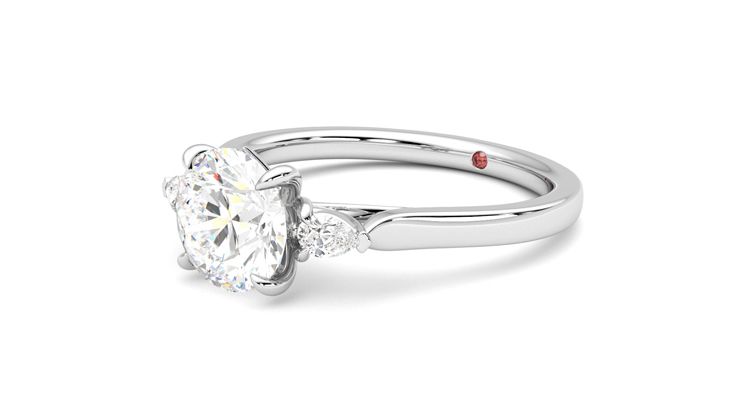Taylor & Hart Faith Round Engagement Ring 360 degree image 24