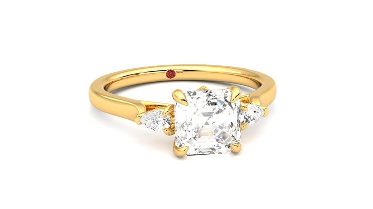 Taylor & Hart Faith Asscher Engagement Ring 360 degree image 3