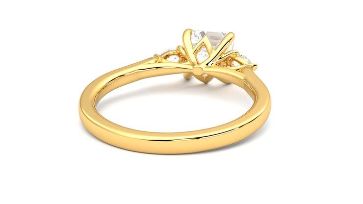 Taylor & Hart Faith Asscher Engagement Ring 360 degree image 14