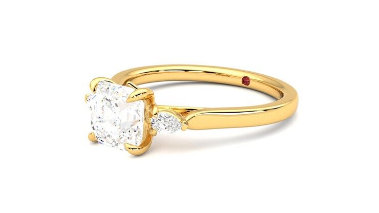 Taylor & Hart Faith Asscher Engagement Ring 360 degree image 24