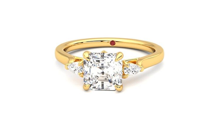 Taylor & Hart Faith Asscher Engagement Ring 360 degree image 28