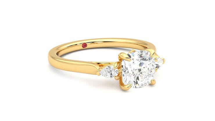 Taylor & Hart Faith Cushion Engagement Ring 360 degree image 5