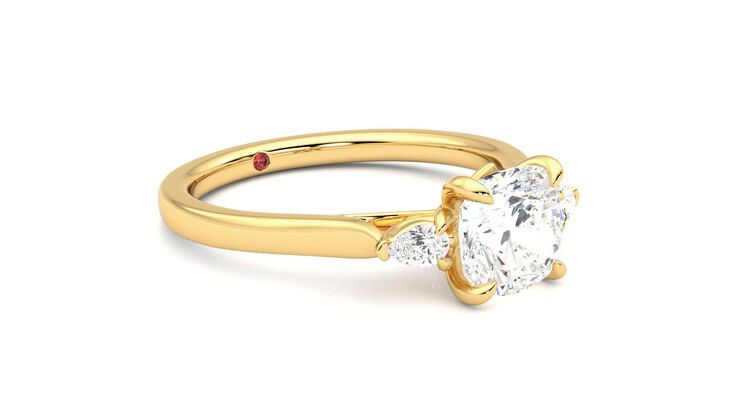 Taylor & Hart Faith Cushion Engagement Ring 360 degree image 6