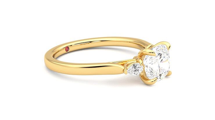 Taylor & Hart Faith Cushion Engagement Ring 360 degree image 7
