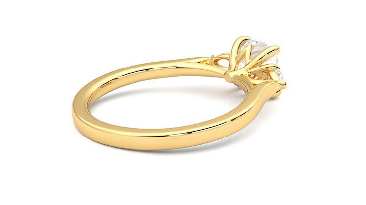 Taylor & Hart Faith Cushion Engagement Ring 360 degree image 12