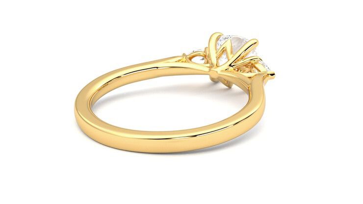 Taylor & Hart Faith Cushion Engagement Ring 360 degree image 13