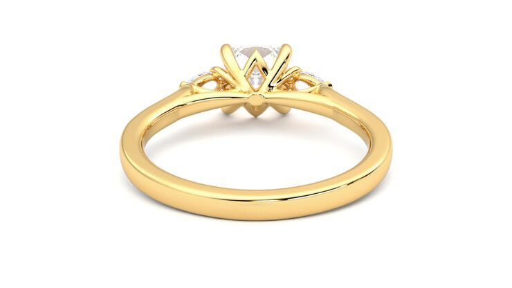 Taylor & Hart Faith Cushion Engagement Ring 360 degree image 15