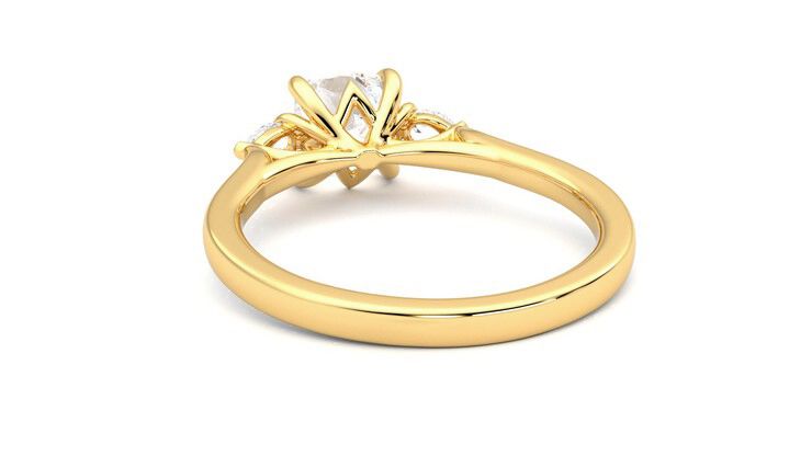 Taylor & Hart Faith Cushion Engagement Ring 360 degree image 16