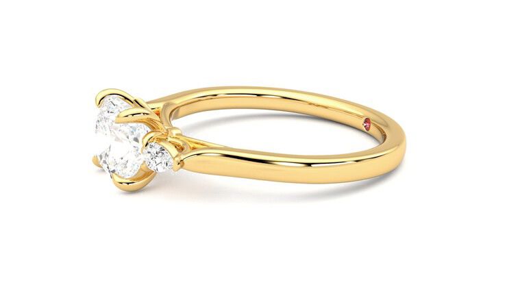 Taylor & Hart Faith Cushion Engagement Ring 360 degree image 22
