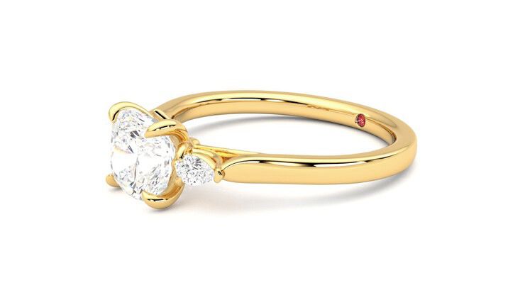 Taylor & Hart Faith Cushion Engagement Ring 360 degree image 23