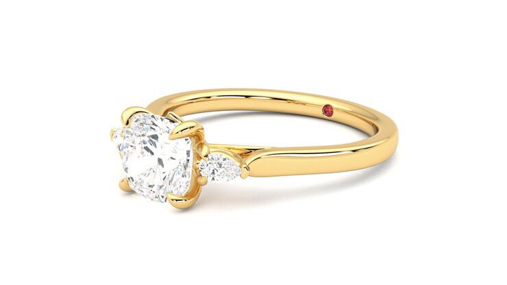 Taylor & Hart Faith Cushion Engagement Ring 360 degree image 24