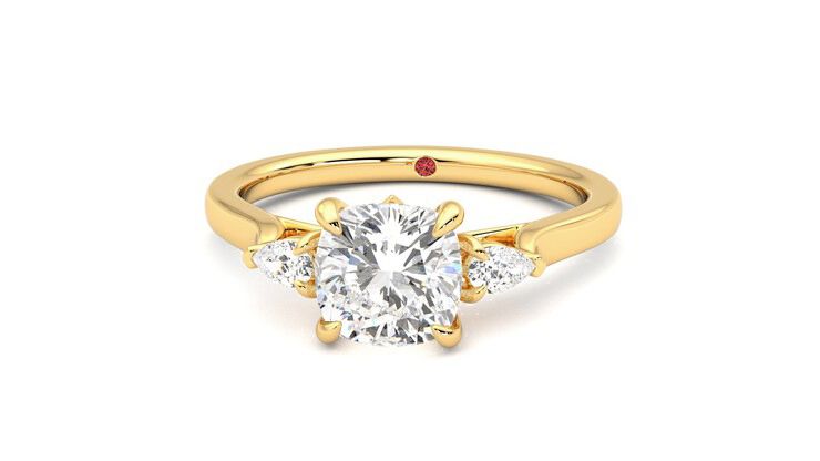 Taylor & Hart Faith Cushion Engagement Ring 360 degree image 28