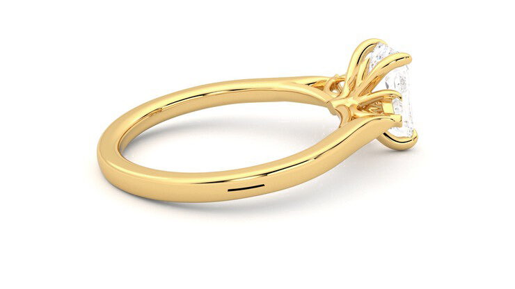 Taylor & Hart Faith Emerald Engagement Ring 360 degree image 11