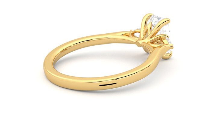 Taylor & Hart Faith Emerald Engagement Ring 360 degree image 12