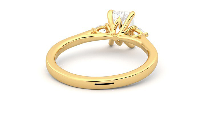 Taylor & Hart Faith Emerald Engagement Ring 360 degree image 14