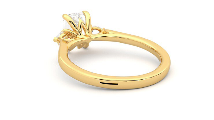 Taylor & Hart Faith Emerald Engagement Ring 360 degree image 17