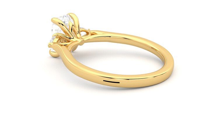 Taylor & Hart Faith Emerald Engagement Ring 360 degree image 18