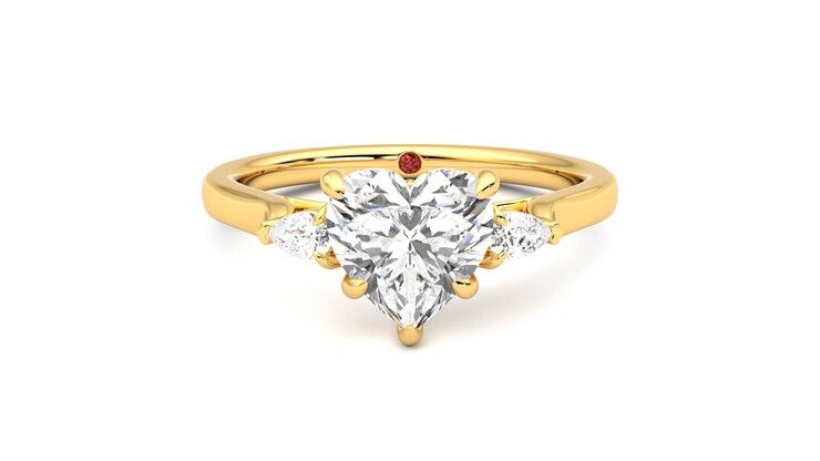 Taylor & Hart Faith Heart Engagement Ring 360 degree image 0
