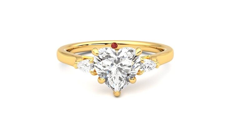 Taylor & Hart Faith Heart Engagement Ring 360 degree image 1