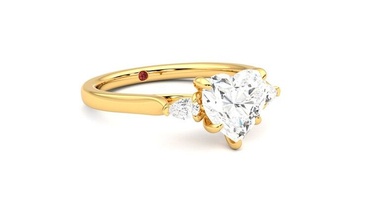 Taylor & Hart Faith Heart Engagement Ring 360 degree image 5
