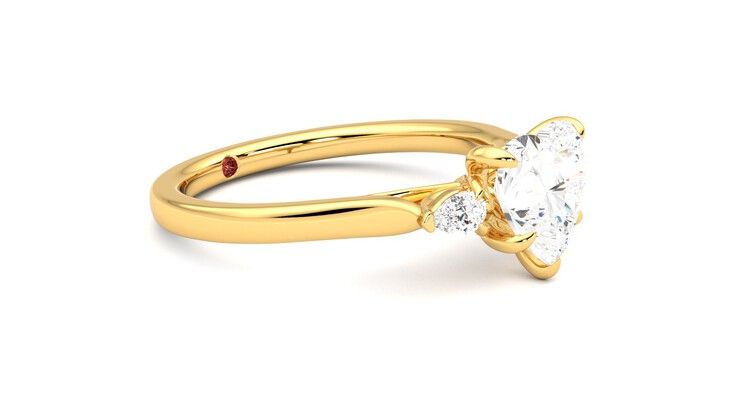 Taylor & Hart Faith Heart Engagement Ring 360 degree image 7