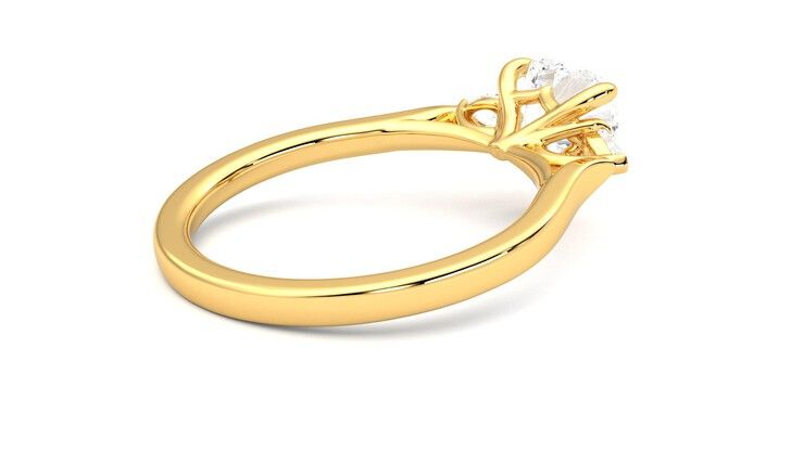 Taylor & Hart Faith Heart Engagement Ring 360 degree image 12